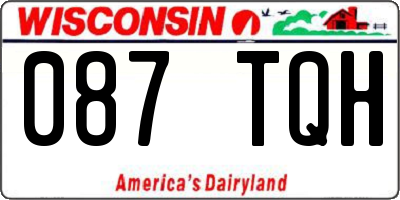 WI license plate 087TQH