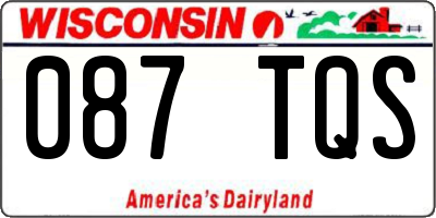 WI license plate 087TQS