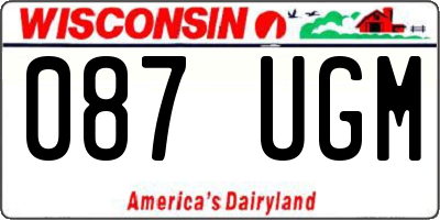 WI license plate 087UGM