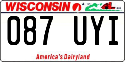 WI license plate 087UYI