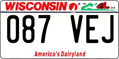 WI license plate 087VEJ