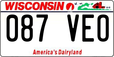 WI license plate 087VEO