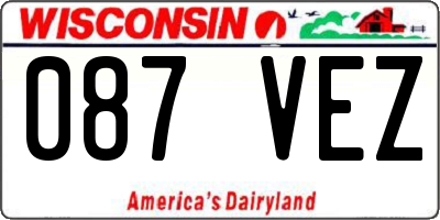 WI license plate 087VEZ