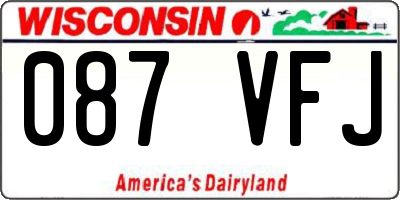 WI license plate 087VFJ