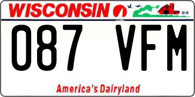 WI license plate 087VFM