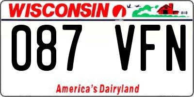 WI license plate 087VFN