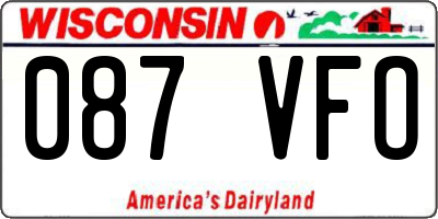 WI license plate 087VFO