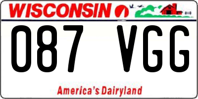 WI license plate 087VGG