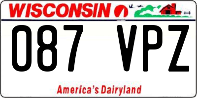 WI license plate 087VPZ