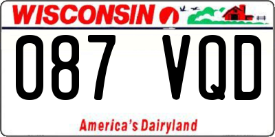WI license plate 087VQD