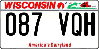 WI license plate 087VQH
