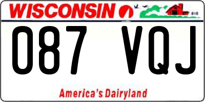 WI license plate 087VQJ