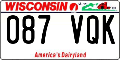 WI license plate 087VQK