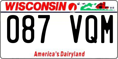 WI license plate 087VQM