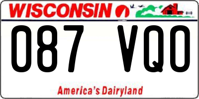 WI license plate 087VQO