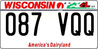 WI license plate 087VQQ