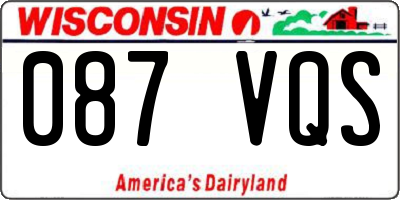 WI license plate 087VQS