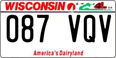 WI license plate 087VQV