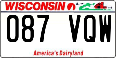 WI license plate 087VQW