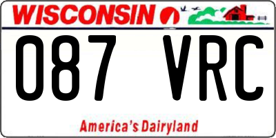WI license plate 087VRC