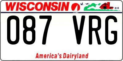 WI license plate 087VRG