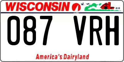 WI license plate 087VRH