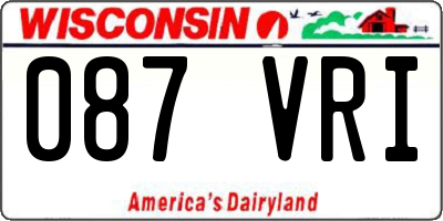 WI license plate 087VRI