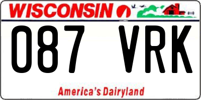 WI license plate 087VRK