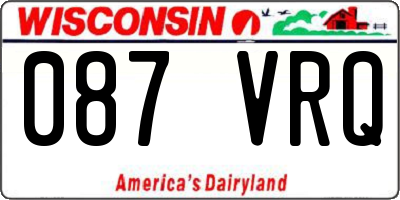 WI license plate 087VRQ