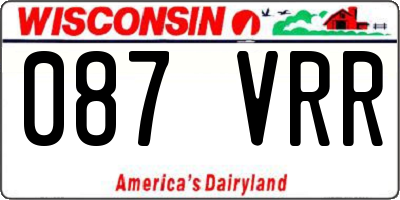 WI license plate 087VRR