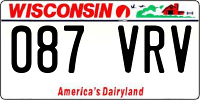 WI license plate 087VRV