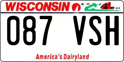 WI license plate 087VSH
