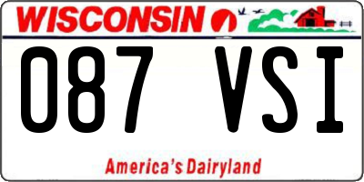 WI license plate 087VSI