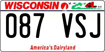 WI license plate 087VSJ