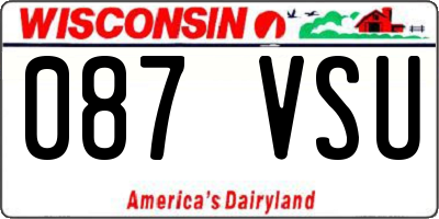 WI license plate 087VSU