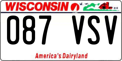 WI license plate 087VSV