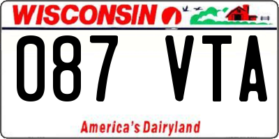 WI license plate 087VTA