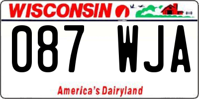 WI license plate 087WJA