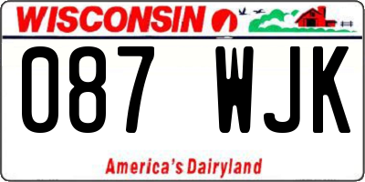 WI license plate 087WJK