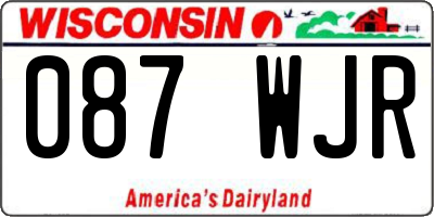 WI license plate 087WJR