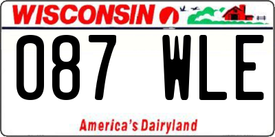 WI license plate 087WLE