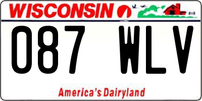 WI license plate 087WLV
