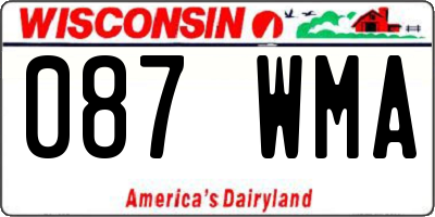 WI license plate 087WMA