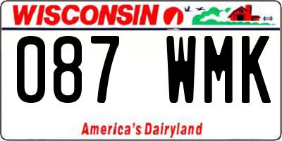 WI license plate 087WMK