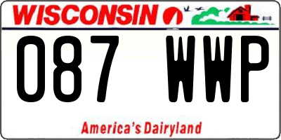 WI license plate 087WWP