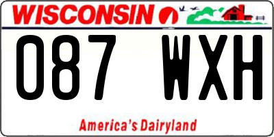 WI license plate 087WXH