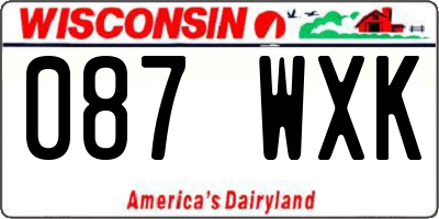 WI license plate 087WXK