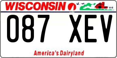WI license plate 087XEV