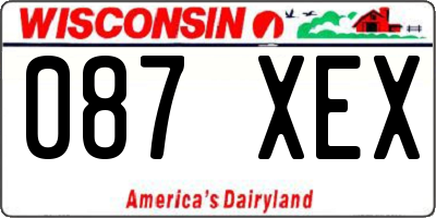 WI license plate 087XEX