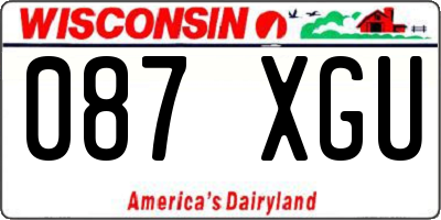 WI license plate 087XGU